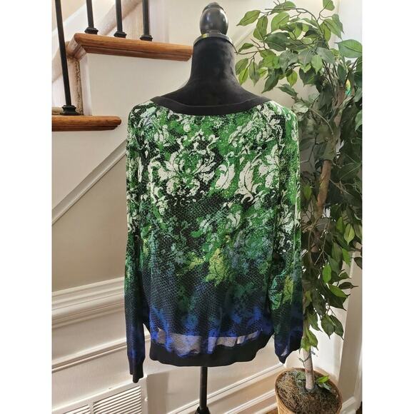 Sunset Rd Women's Multicolor 100% Polyester Round Neck Long Sleeve Shirt Size 12 - Picture 6 of 11